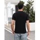thumbnail image 4 of Camiseta moderna de manga corta, cuello redondo, 100% algodón, transpirable, veraniega., 4 of 6