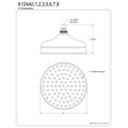 thumbnail image 2 of Kingston Brass K124A2 Victorian 8" Raindrop Shower Head, Polished Brass, 2 of 2