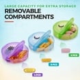 thumbnail image 2 of Weekly Pill Organizer - Times-A-Day Compartments - Day AM/PM Pill Container - Portable Durable and Convenient Travel Pills Case for Tablets Fish Oils Vitamins and Supplements Rain, 2 of 9