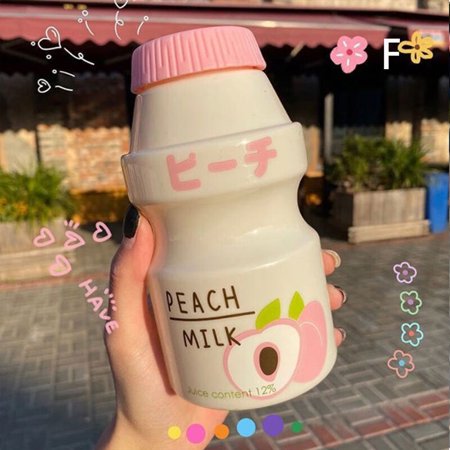 

GOVP 480Ml Plastic Water Bottle Drinking Bottle Shape Cute Kawaii Milk Shaker Bottle