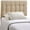 Beige, variant on Modern Contemporary Twin Size Fabric Headboard, Ivory Fabric