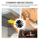 thumbnail image 4 of 2 cabezales de cepillo para chimenea, repuesto de cepillo para conducto de ventilación de secadora, sin varilla, 4 of 5