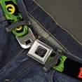 thumbnail image 2 of Buckle-Down Belt, Seatbelt Buckle Belt, Brains Zombie Face Close Up Black Red Green Yellow, 30 to 44 Inches, 2 of 9