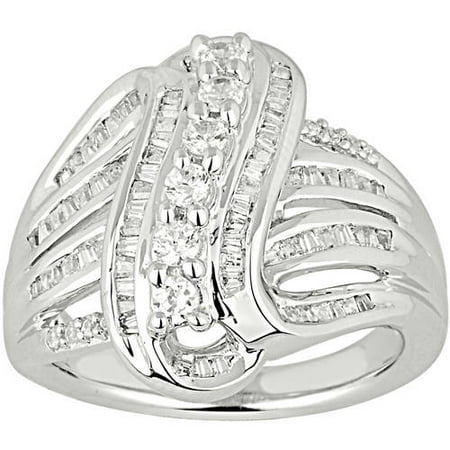 1 Carat T.W. Diamond 10kt White Gold Right-Hand Ring