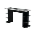 thumbnail image 2 of D3232 Black and Marble Finish Console Sofa Table, 2 of 2