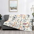 thumbnail image 2 of Rateoe Watercolor Floral Pattern Flannel Throw Blanket, Ultra-soft Blanket for Bed, Couch, Car, Hypoallergenic Anti-pilling blanket-40"x30"(Horizontal), 2 of 6