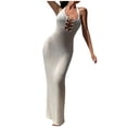 thumbnail image 2 of Trajes de baño de una pieza para mujer, color sólido, cuello en V, manga larga, bikini informal, traje de baño playero, traje de baño para mujer, trajes de baño para mujer, moda playera para mujer, 2 of 5