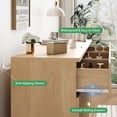 thumbnail image 5 of FANRAL 7 Drawers Dresser Fluted Dresser for Bedroom,Wooden Chest of Drawers Modern Dresser for Closet,Natural Oak Dresser, 5 of 8
