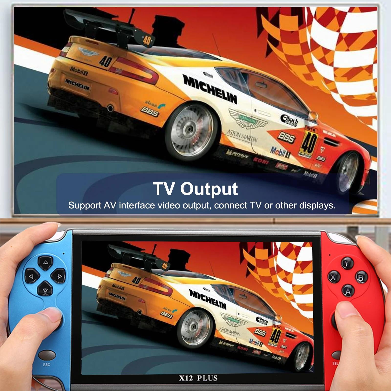 X7/X12 Plus  In 10,000 Classic  Games 4.3/5.1/7.1 Inch HD Screen Handheld Portable Audio Video Player