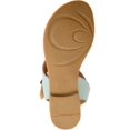 thumbnail image 4 of JOURNEE COLLECTION Womens Teal Double Ankle Straps Asymmetrical Padded Kyle Round Toe Buckle Thong Sandals Shoes 8, 4 of 4