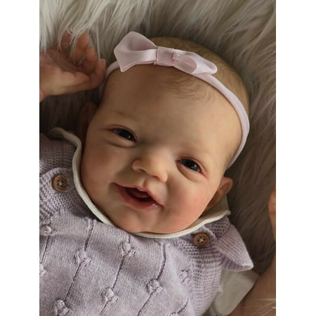 Realistic Reborn Baby Dolls - Smiling 20" Real Baby Girl Doll, Lifelike Newborn with Accessories, Nurturing Play, Collection Gift for Kids 3+