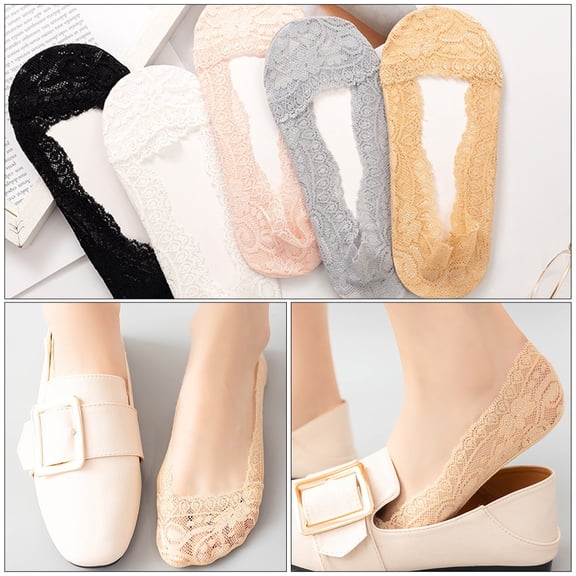 FONDOTIN 10 Pairs Flesh Running Socks for Women Summer Lightweight