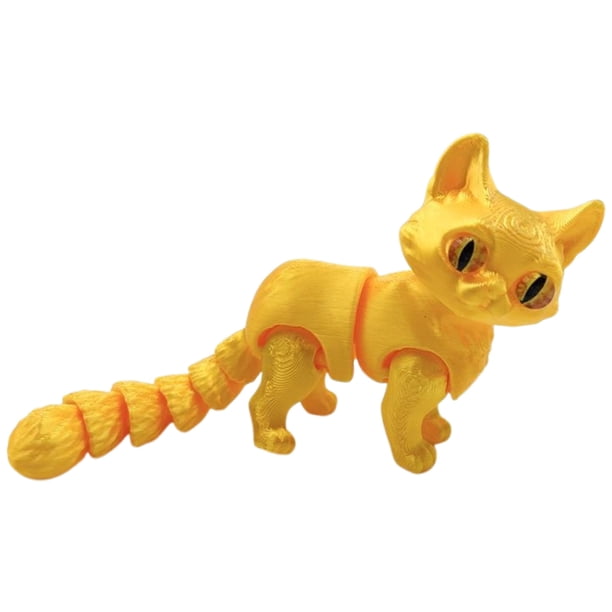 3D impreso lindo gato figurita adorable estatua de animales de dibujos animados decoración del escritorio del hogar modelo coleccionable juguete para niños y adultos
