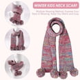 thumbnail image 3 of GMZW Kids Winter Hat Gloves Scarf Set, Girls Toddler Children Beanie with Pom Knit Neck Warmer Gaiter Mittens Fleece Lined Set, 3 of 7