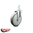 thumbnail image 2 of 6 Inch Gray Polyurethane Wheel Swivel 3/4 Inch Square Stem Caster SCC, 2 of 2
