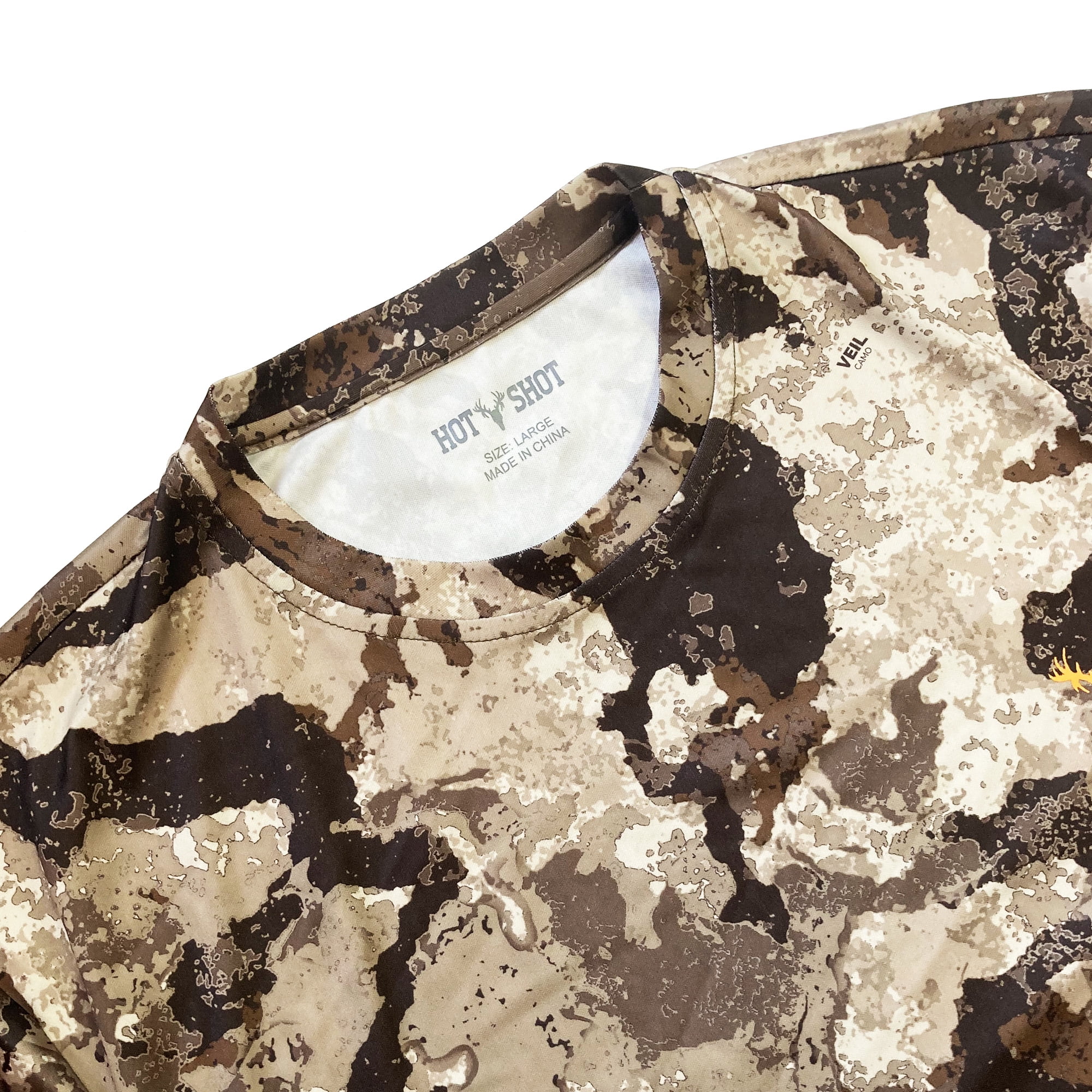 HOT SHOT Men's Camo Hunting Lightweight Performance Long Sleeve Shirt - Veil Cervidae, Large