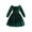Green, variant on Toddler Baby Girls Velvet Dress Christmas Tunic Long Sleeve Dress Smocked Square Neck Twirly Vintage Elegant Formal Gown, Green, 1 Years