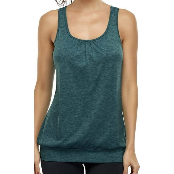 Racerback Tank Tops for Women Yoga Athletic Workout Tops Sleeveless Loose Fit Muscle Shirts Activewear