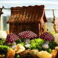thumbnail image 5 of 3-Pack Red Glow-in-The-Dark Mushroom Figurines, Waterproof Resin Miniature Statues with Landscaping Stakes, Garden decorations Outdoor for Fairy Gardens, Patios, Yard Landscaping, 5 of 9