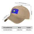 thumbnail image 5 of DouZhe Adjustable Washed Cotton Baseball Cap - Montana State Seal Flag Prints Vintage Dad Hat Unisex Sports Caps (Yellow), 5 of 7