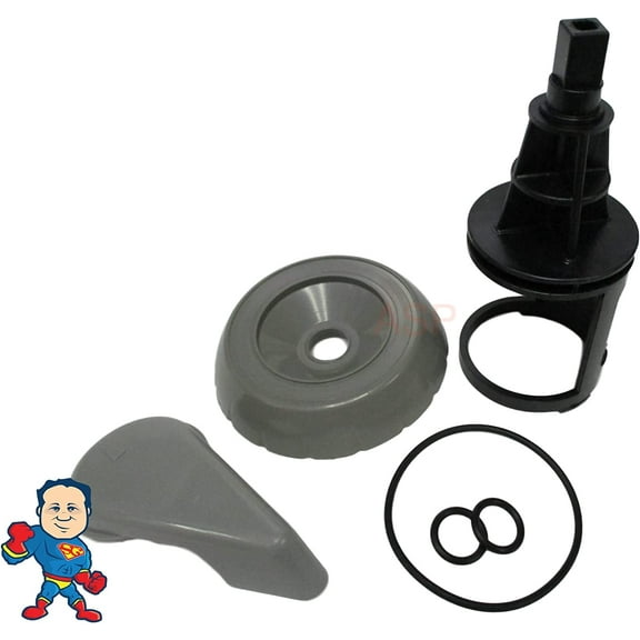 Diverter Valve Spa Gray Hot Tub Stem O-Rings Cap Handle Kit