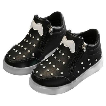 

Entyinea Kids Girls Fashion Sneaker Breathable Walking Sock Shoes Baby First Walking Shoes Non-Skid Slipper Shoes Black 33