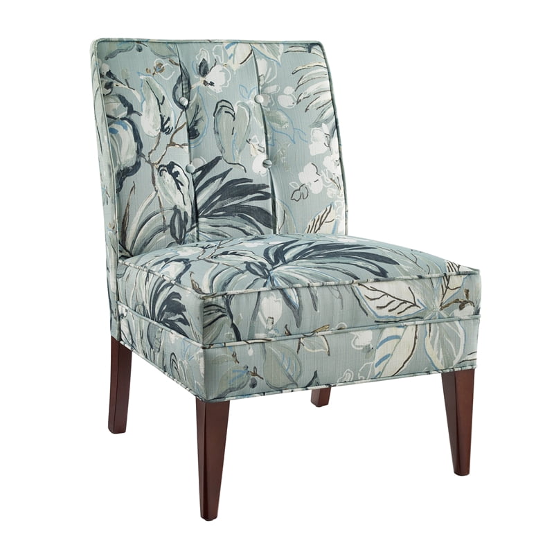Linon Waldo Floral Slipper Chair in Blue - Walmart.com - Walmart.com