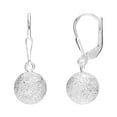 thumbnail image 6 of LeCalla 925 Sterling Silver Light-Weight Laser Cut Ball Drop Dangler Leverback Earrings Jewelry Gifts for Women and Teen 10MM, 6 of 8