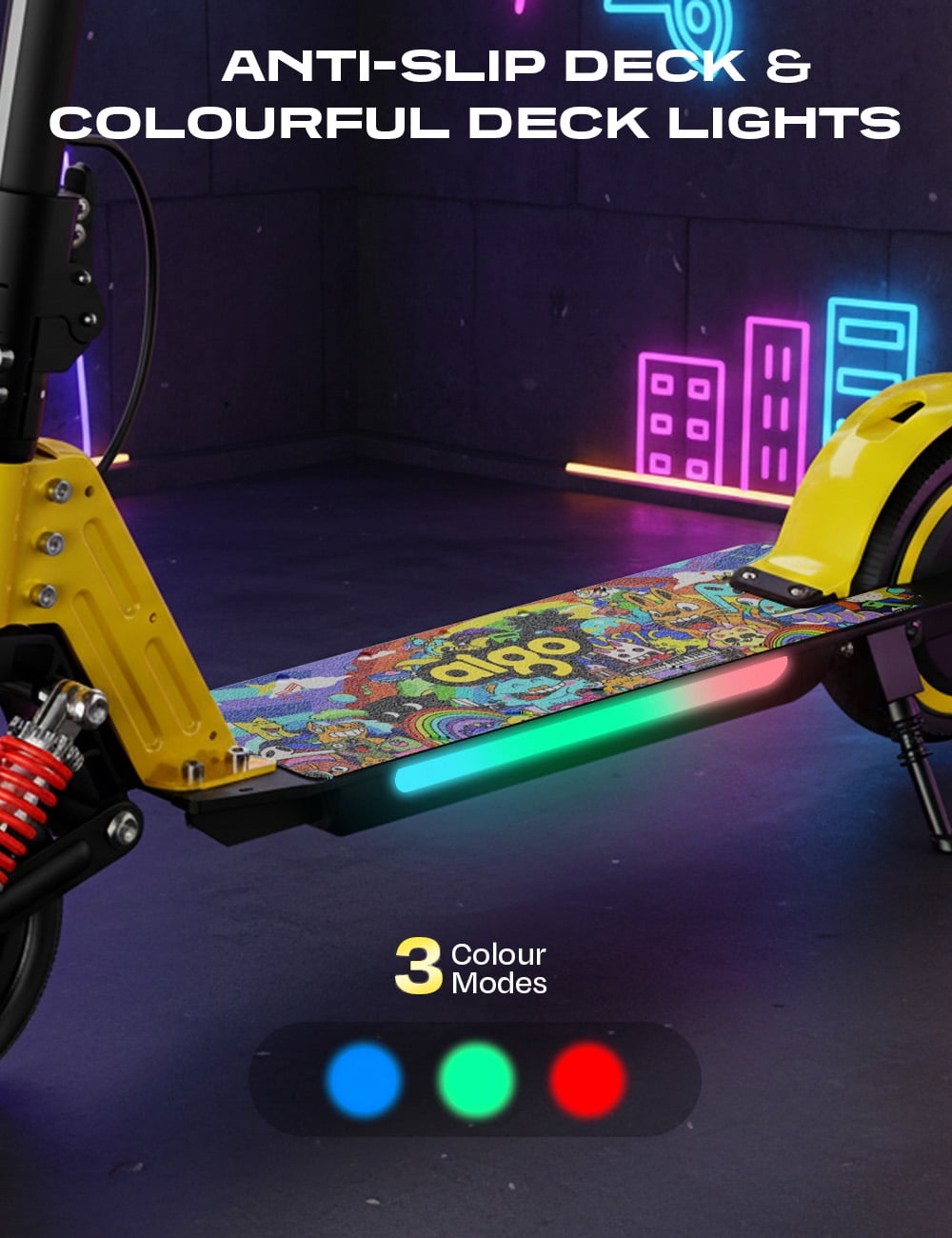 Aigo HappyRoll Kids Electric Scooter E3，Dual, Solid tires，toddler electric scooter，easy roller scooter