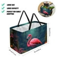 thumbnail image 2 of Flamingo Large Capacity Reusable Oxford Cloth Grocery Basket - Foldable Shopping Bag for Picnics & Shopping, 2 of 7