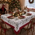 thumbnail image 5 of Christmas Tablecloth, Christmas Decorations Indoor, Christmas Tree Printed Dining Table Cover for Kitchen, Dining Room, Holiday Party and Home Decor, 5 of 6