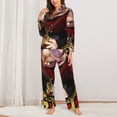 thumbnail image 3 of Lsque Sml Jeffy Pattern Long Sleeve Pajama Set for Women - Soft 2-Piece Sleepwear and Loungewear Set with Pockets, Comfy Nightwear, 3 of 8