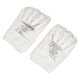 thumbnail image 4 of Guantes de boxeo de medio dedo espesar lucha de boxeo transpirable Kickboxing saco de boxeo guantes de entrenamiento mano fantasma blanco, 4 of 5
