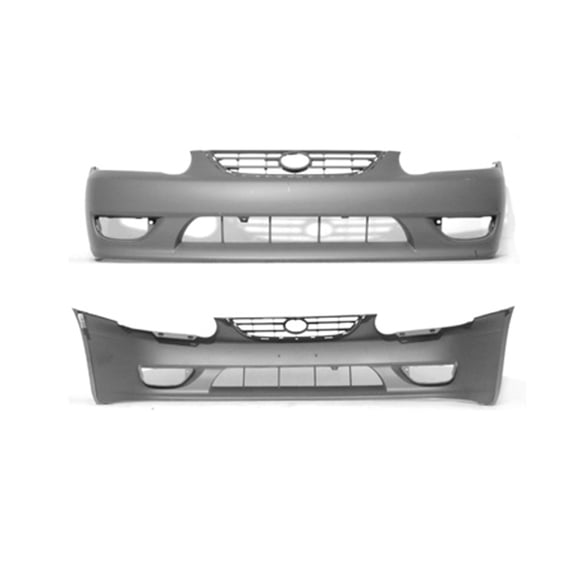 New Aftermarket  Unpainted Front Bumper Cover Replaces 5211902908 fits 2001-2002 Toyota Corolla