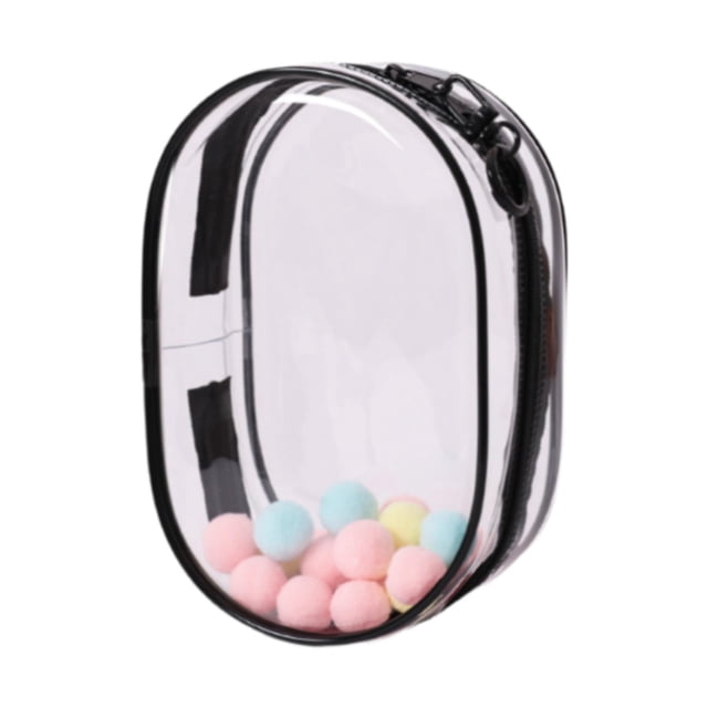 Bolsa de exhibición de figuras transparente Estuche de exhibición de muñecas Organizador colgante a prueba de polvo Bolsa de almacenamiento de muñecos Negro