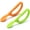 Green + Orange, variant on Special Supplies Duo Spoon Loops Oral Motor Therapy Tools – Textured Stimulation Sensory Input for Babies & Toddlers – BPA Free Silicone Utensils (2 Pack)