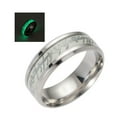 thumbnail image 2 of Glow in Dark Wedding Band Ring for Men or Women 8mm Stainless Steel or Black Ginger Lyne, 2 of 5