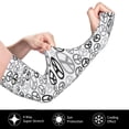 thumbnail image 3 of Sun Protection Arm Sleeves for Men Women, Black grey peace sign Sleeves to Cover Arms with Thumb Hole Cooling Sleeve, 3 of 6