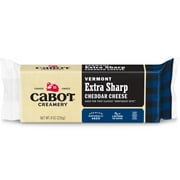 Cabot Creamery Bar Extra Sharp Cheddar Cheese 8 oz (Refridgerated Vacuum Pack)