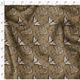 thumbnail image 4 of Soimoi Brown Rayon Fabric Flower & Butterfly Printed Craft Fabric by The Yard 42 Inch Wide, 4 of 5