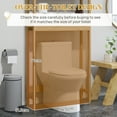thumbnail image 4 of HOMCOM Bamboo Over the Toilet Storage Cabinet, Bathroom Space Saver Above Toilet with Double Slatted Doors, Adjustable Shelf and Open Shelf, Natural, 4 of 9