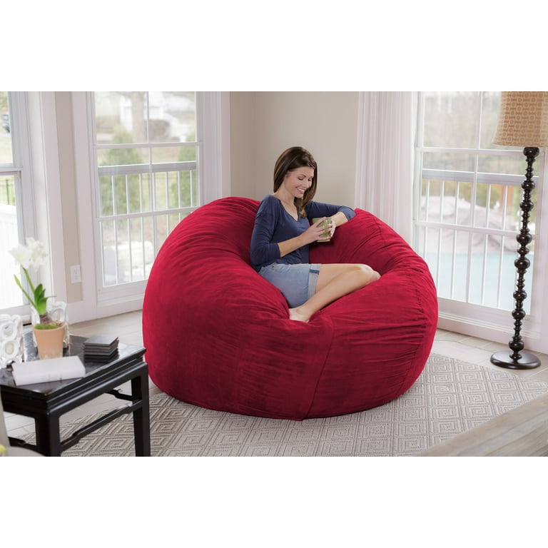 Red velvet bean bag hot sale