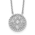 thumbnail image 3 of Sterling Silver Circle Cubic Zirconia 18in Necklace, 3 of 5