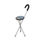 thumbnail image 5 of Asiento de bastón plegable jinwen Mango cómodo silla de muletas antideslizante 34 pulgadas Redondo negro, 5 of 8