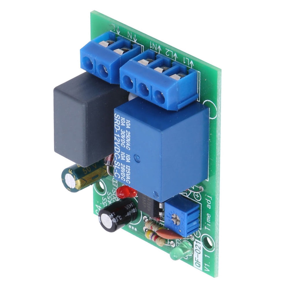 Oiyagai 2 Stuks 12V NE555 Oscillator Vertraging Verstelbare Timer Relay Schakelaar 0-10 Seconden