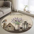 thumbnail image 2 of Vintage Flowers Round Area Rugs Collection 3', Birds Retro Art Elegant Farmhouse Rustic Non Slip Indoor Circular Throw Runner Rug Floor Mat Carpet for Living Room Dining Table Bedroom Nursery, 2 of 9