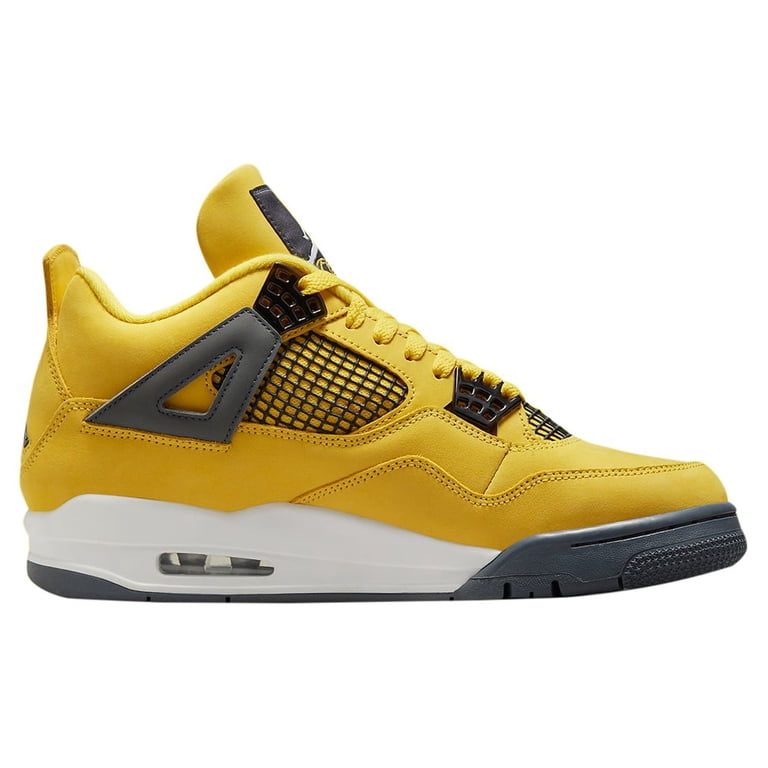 Air Jordan Men's 4 Retro 'Lightning' 2021 Sneakers, Tour Yellow