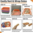 Coin Sorters Tray and Counters 4 ColorCoded Coin Sorting Tray Bundled