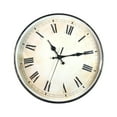 thumbnail image 1 of 12" Vintage Wall Clock Round Roman Numerals Easy Classical Wall Install Ticking Battery Quartz Non Ticking, 1 of 9