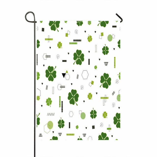 ABPHQTO Green Clover Home Outdoor Garden Bandera Casa Banner 70x100 cm